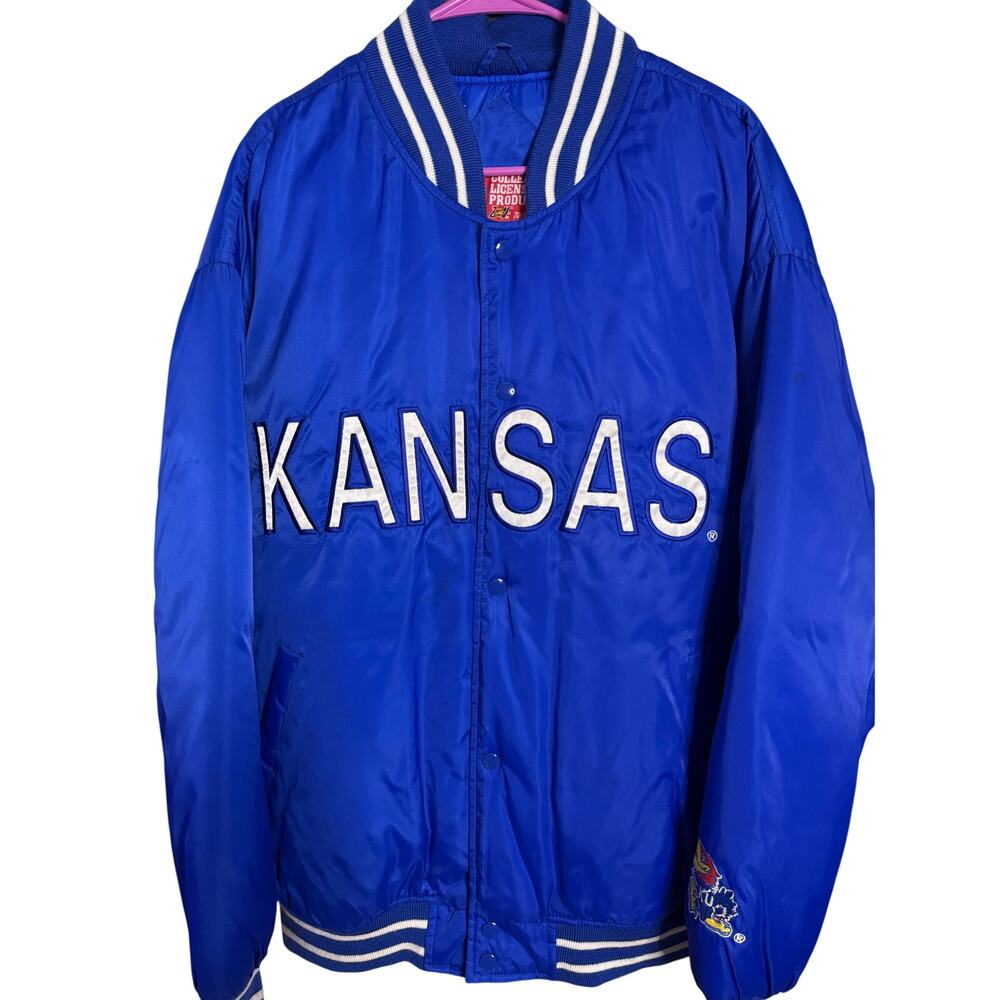 Vintage Kansas Jayhawks Satin Bomber